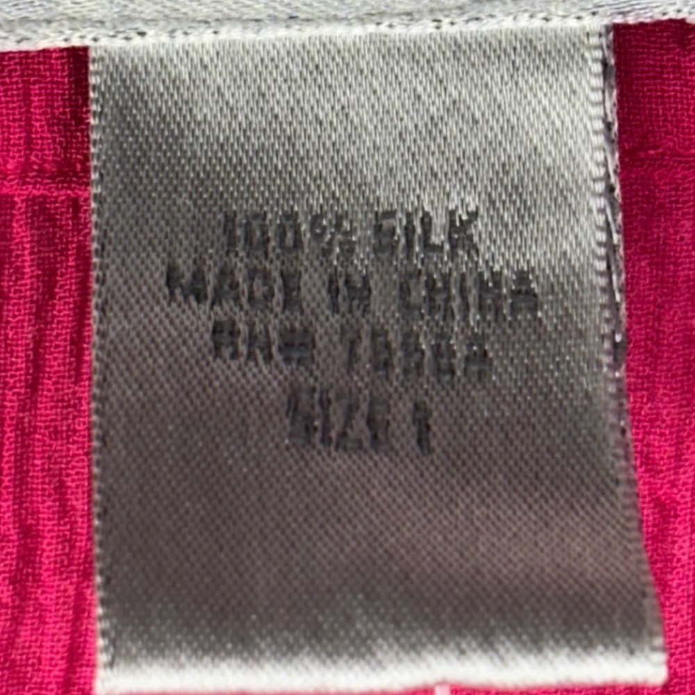 Chicos Pink 100% Silk Sheer Beaded V Neck Tunic Top Blouse Size 1 (M) Dressy - Picture 4 of 8